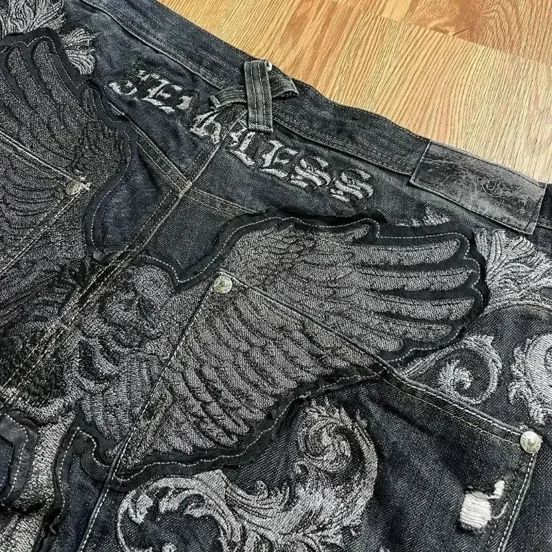 SKULL DENIM JEANS
