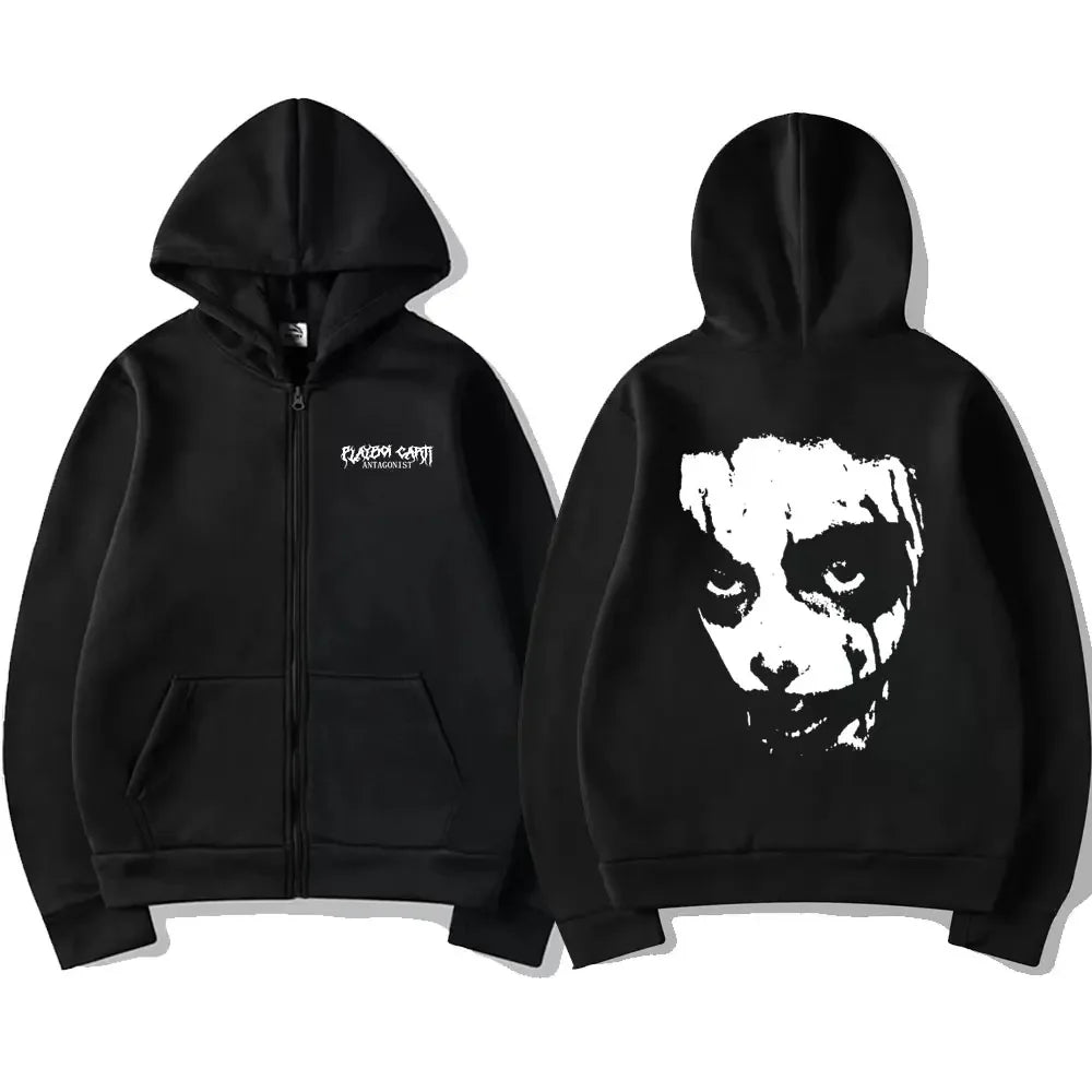 Playboi Carti Print Zipper Hoodie