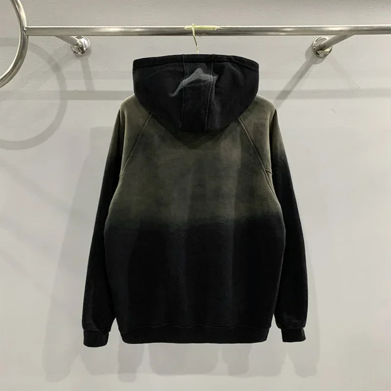 RICK OWEN STAINED ZIP UP