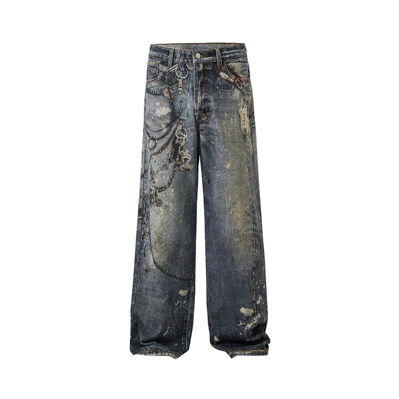 CHAIN WICKED BLUE JEANS