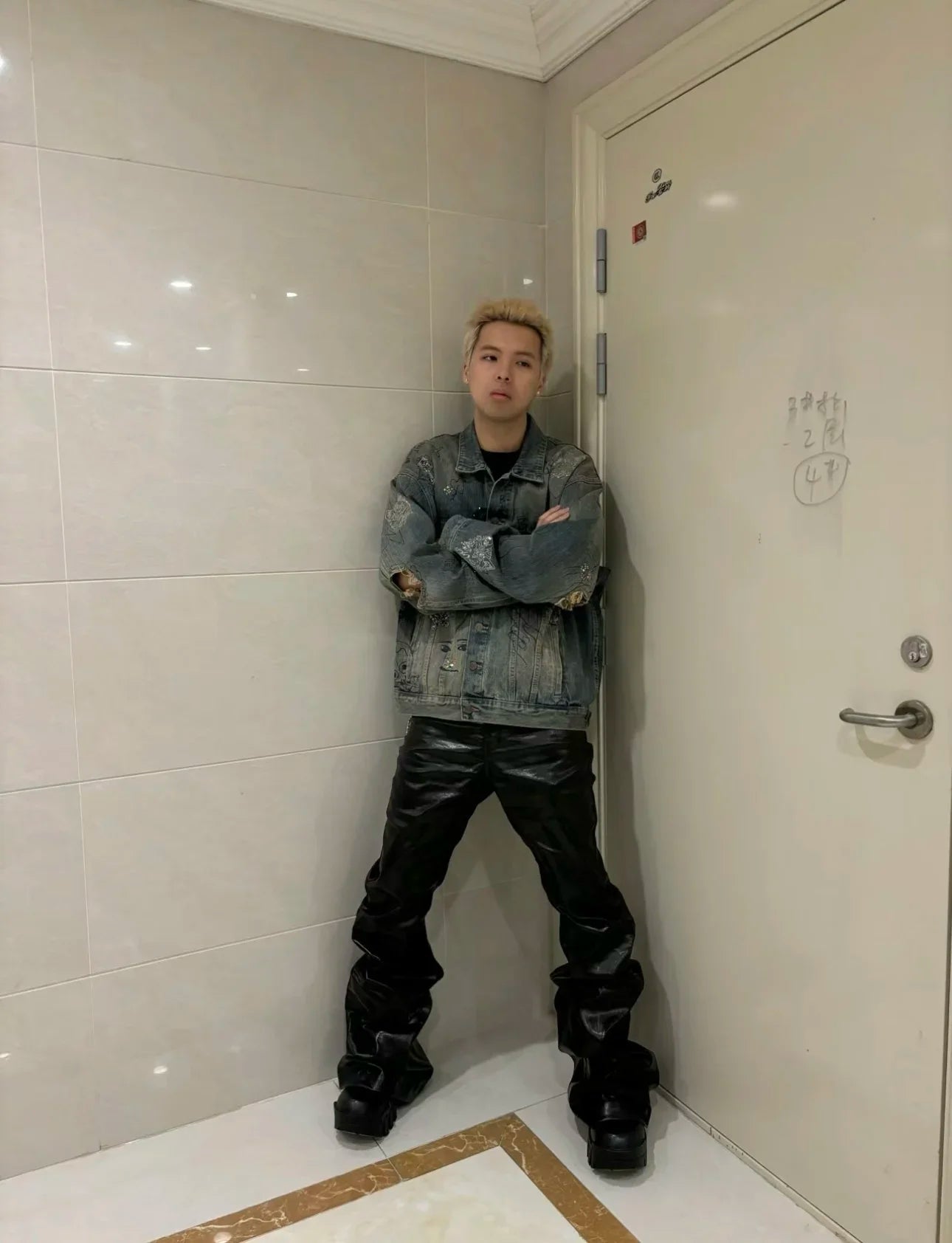 1:1 RICK OWENS LEATHER PANTS