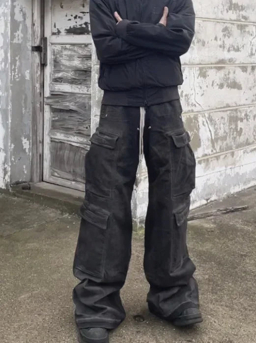 RICK OWEN DENIM CARGOS