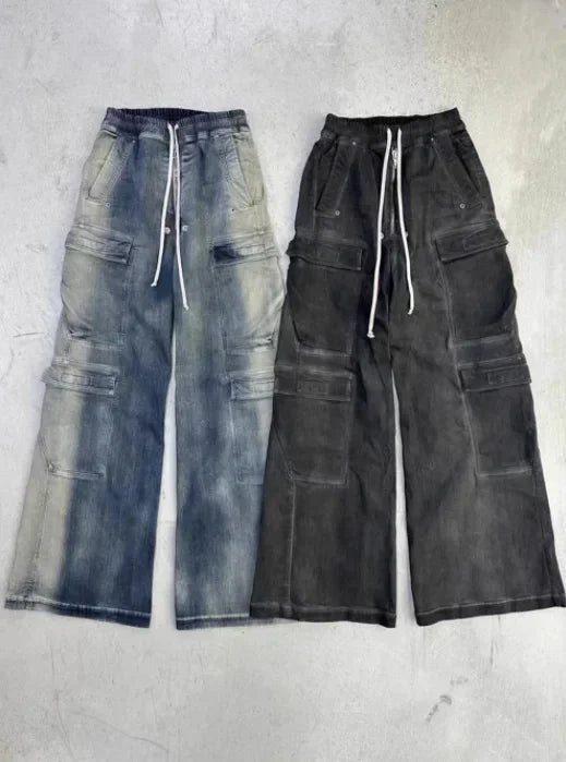 RICK OWEN DENIM CARGOS